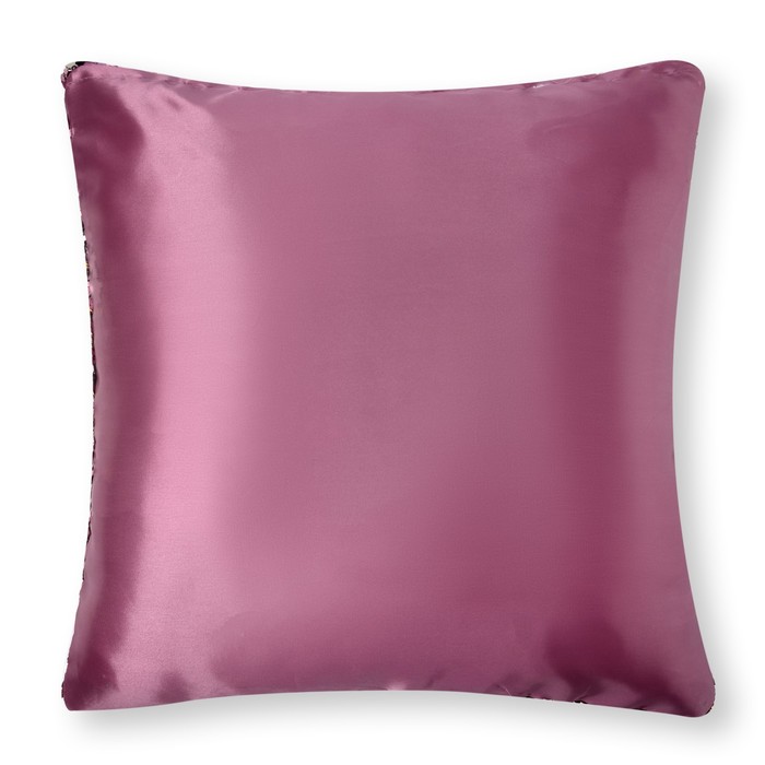 Наволочка декоративная Хамелеон 40*40 см золото-пудра, пайетки, 100%п/э