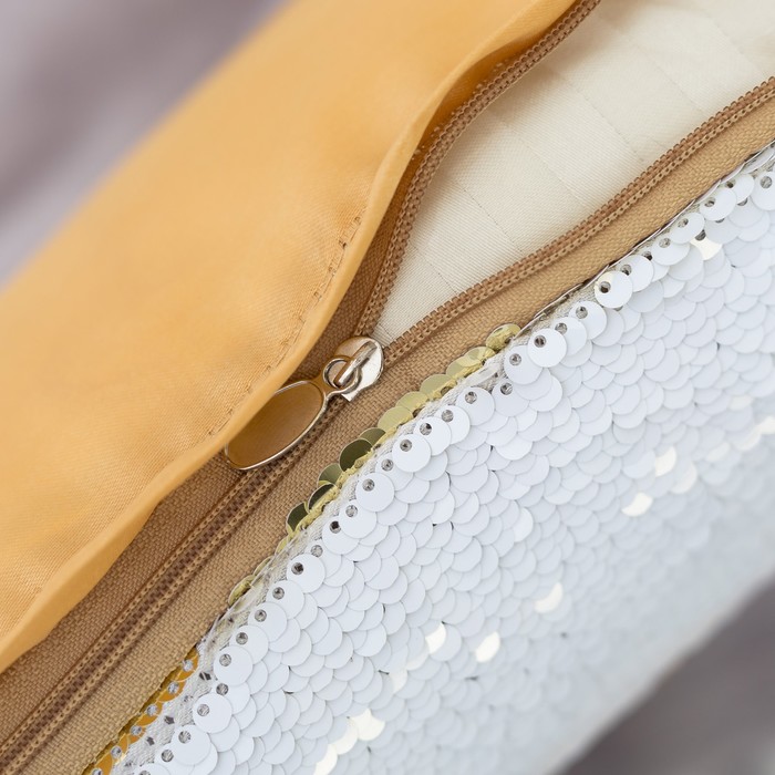 Наволочка декоративная Хамелеон 40*40 см Олень, пайетки, 100% п/э