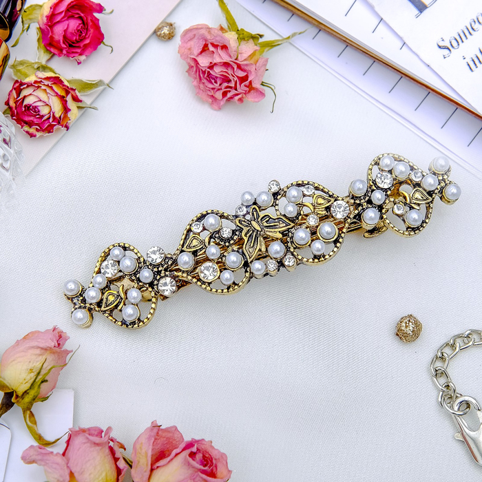 Автомат для волос "Россыпь жемчужин" 7 см, бабочка