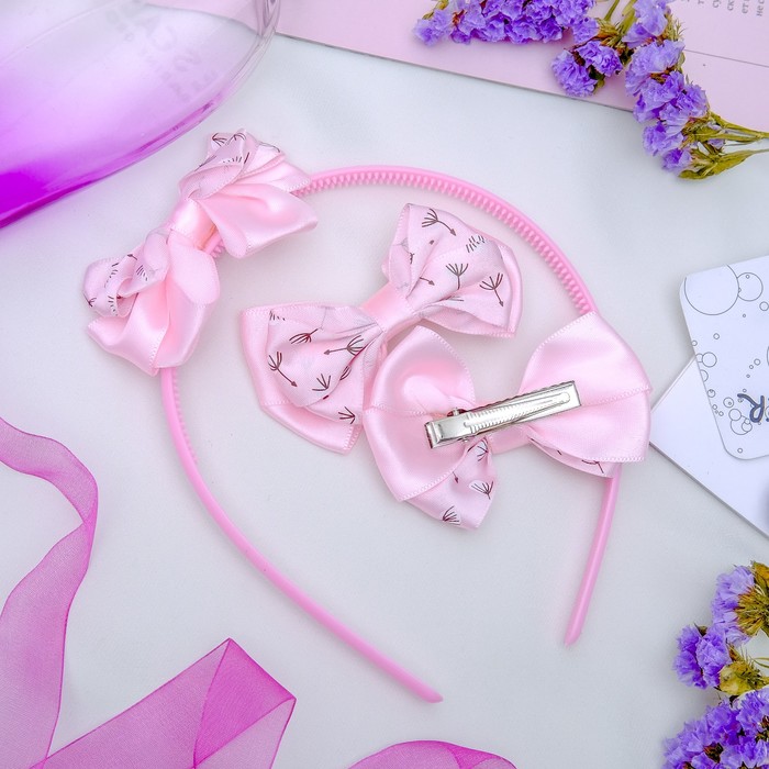 Набор для волос "Милашка" 1 ободок, 2 зажима одуванчик