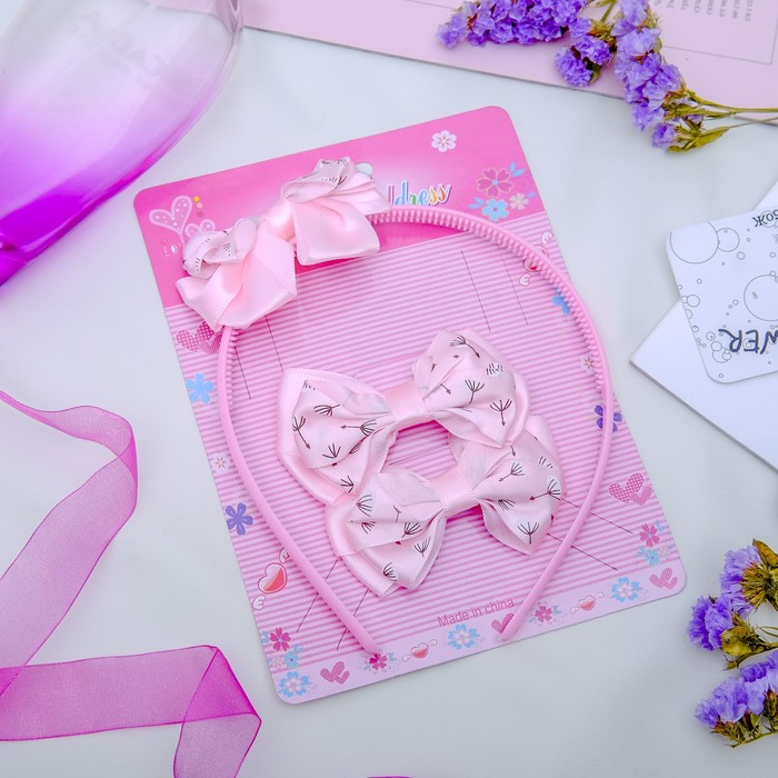 Набор для волос "Милашка" 1 ободок, 2 зажима одуванчик