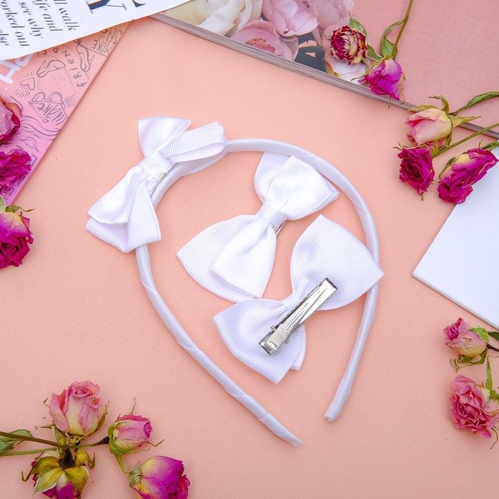 Набор для волос "Милашка" 1 ободок, 2 зажима стразы