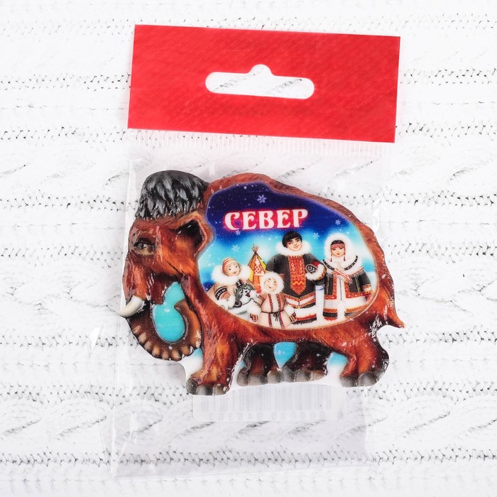 Магнит в форме мамонта «Север. Ненцы»