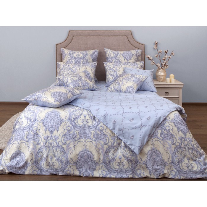 КПБ "Марсель скай/1" 2 сп, 214х220 см, 182х212 см, 80х70 см-2 шт., сатин 130 г/м2