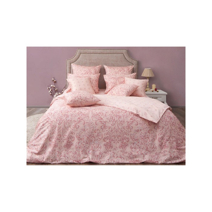 КПБ "Дамаск перламутр" дуэт, 220х240 см, 140х205 см-2 шт., 50х70 см, 70х70 см по 2 шт., сатин 130 г/