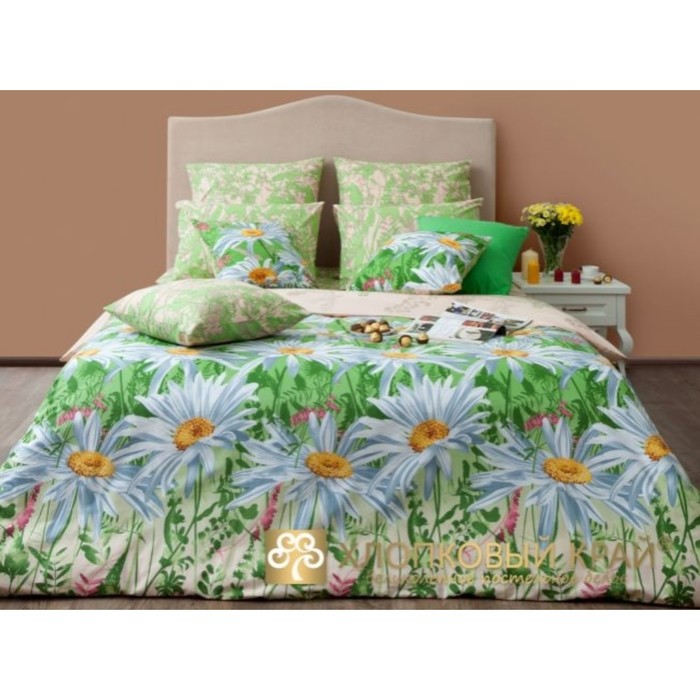 КПБ "Ромашки" 2 сп, 214х220 см, 172х205 см, 70х70 см-2 шт., бязь 142 г/м2