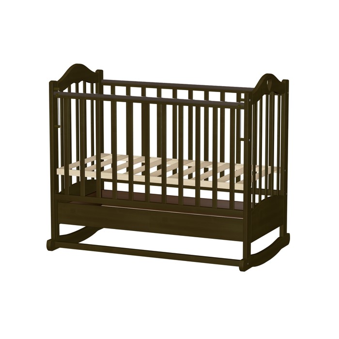 Кровать детская "Лана 2"  с сердцем, тёмный орех