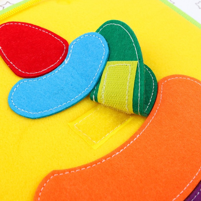 Текстильный бизиборд "Пирамидка", 29 х 29 см