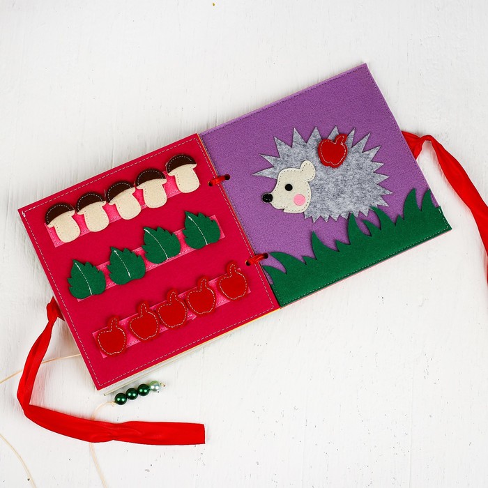 Развивающая книжка из фетра "Давай играть", 4 лист, 19 х 19 см