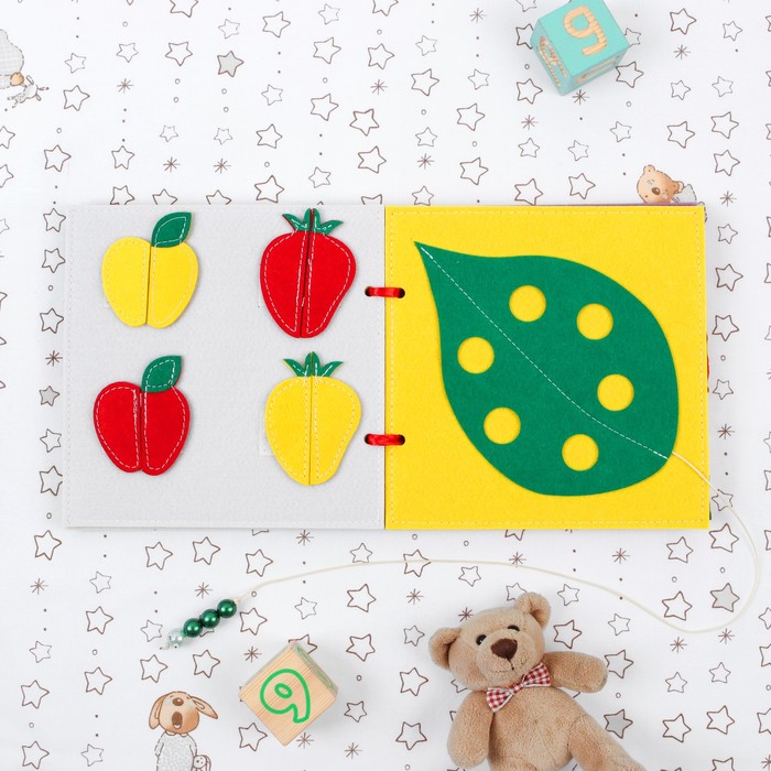 Развивающая книжка из фетра "Давай играть", 4 лист, 19 х 19 см