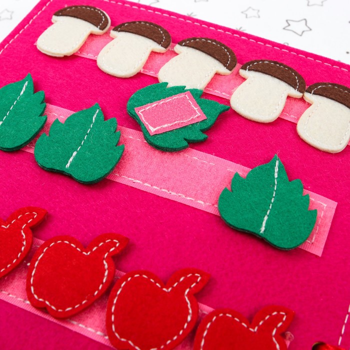 Развивающая книжка из фетра "Давай играть", 4 лист, 19 х 19 см