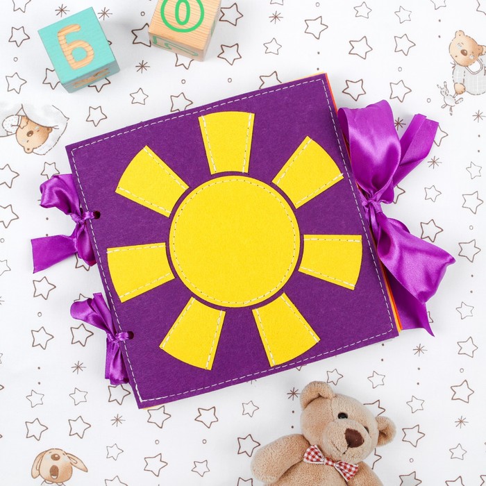 Развивающая книжка из фетра "Весёлый счет", 4 листа, 19 х 19 см