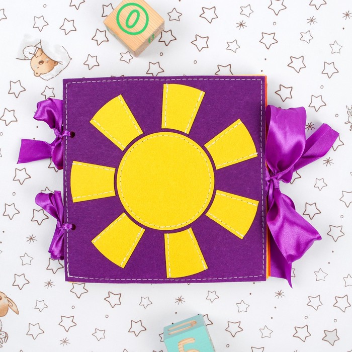 Развивающая книжка из фетра "Весёлый счет", 4 листа, 19 х 19 см