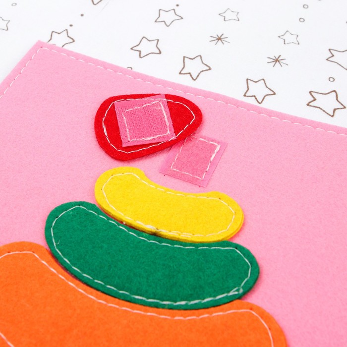 Развивающая книжка из фетра "Весёлый счет", 4 листа, 19 х 19 см