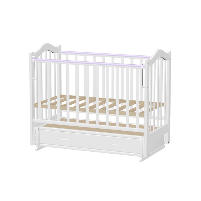 Кровать детская "Лана 4" с сердцем, белая