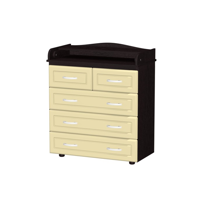 Комод пеленальный "Мишка 2",венге/слоновая кость