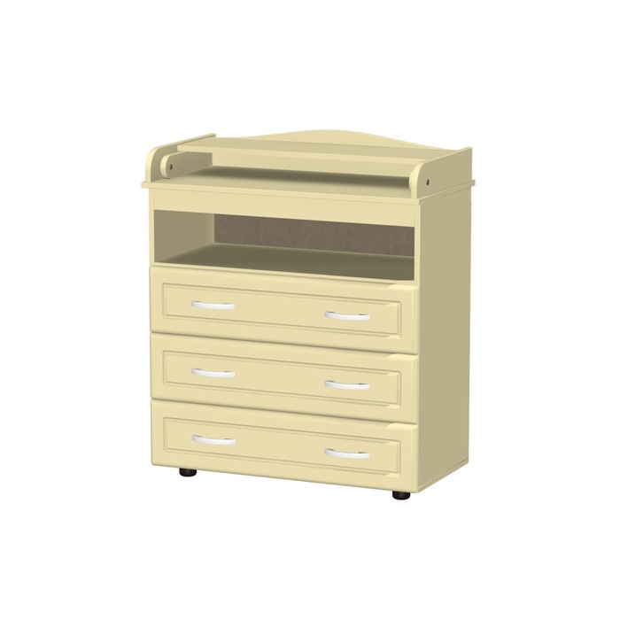 Комод пеленальный "Мишка 3", слоновая кость