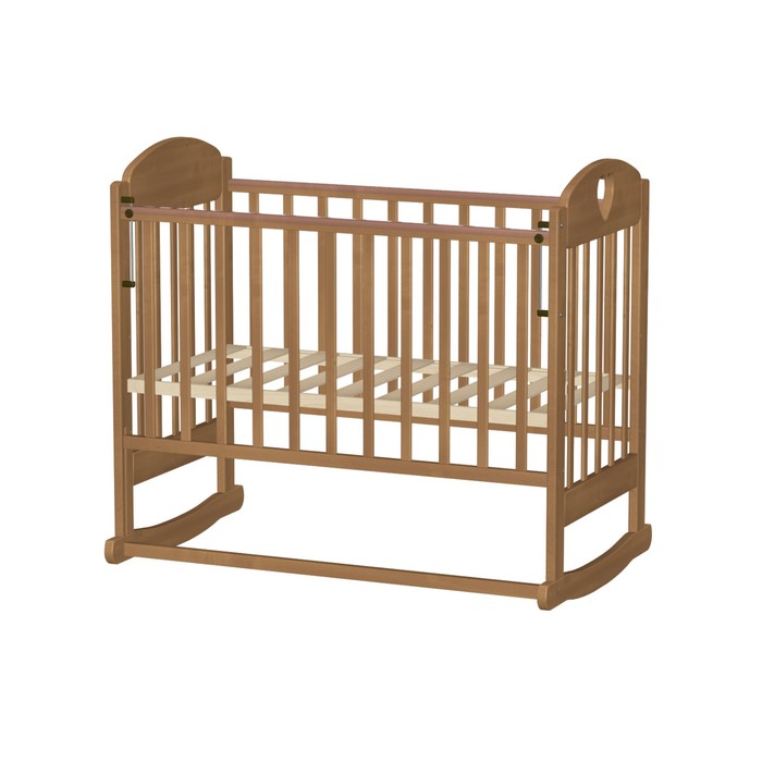 Кровать детская "Иришка 6" с сердцем, орех