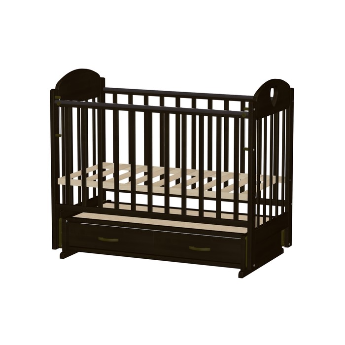 Кровать детская "Иришка 3" с сердцем, венге