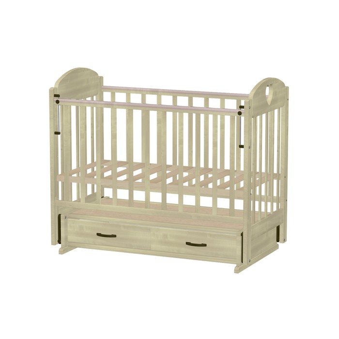 Кровать детская "Иришка 3" с сердцем, мёд