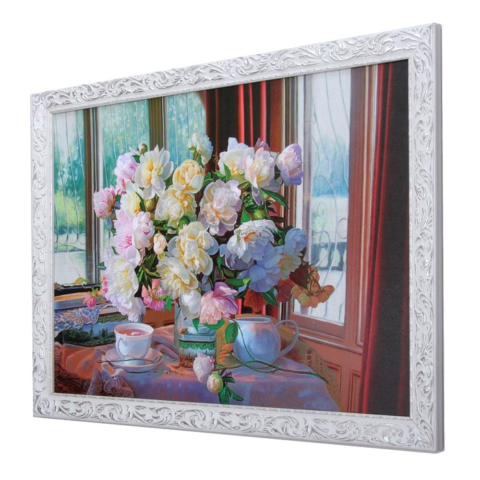 Картина "Букет и чашка " 57*77см