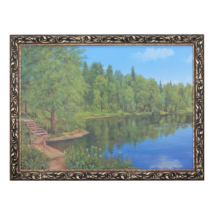 Картина "Лесное озеро" 57*77 см