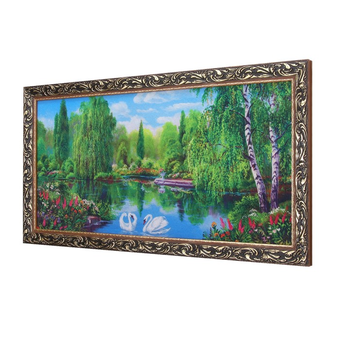 Гобеленовая картина "На реке" 45*85 см