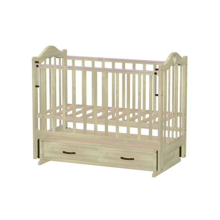 Кровать детская "Лана 3"  с сердцем, мёд