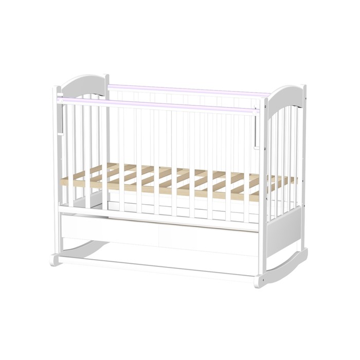 Кровать детская "Радуга 1", белая