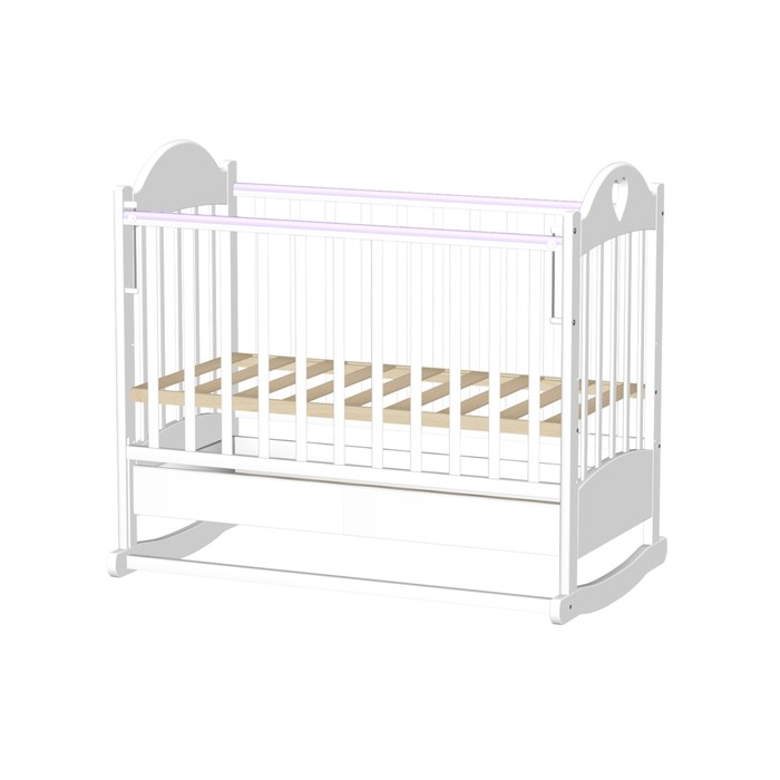 Кровать детская "Таисия 2" с сердцем, белая