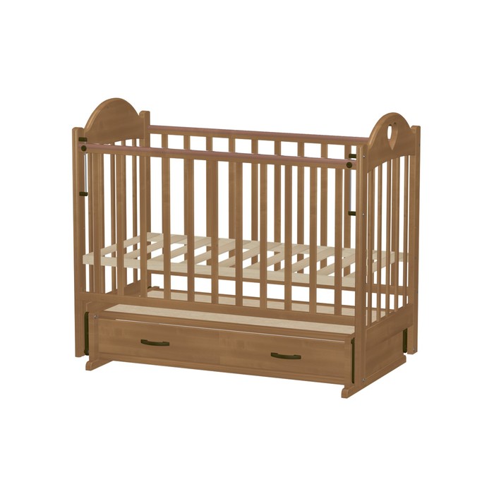 Кровать детская "Таисия 3" с сердцем, орех