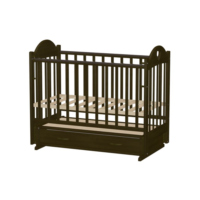 Кровать детская "Таисия 3" с сердцем, тёмный орех