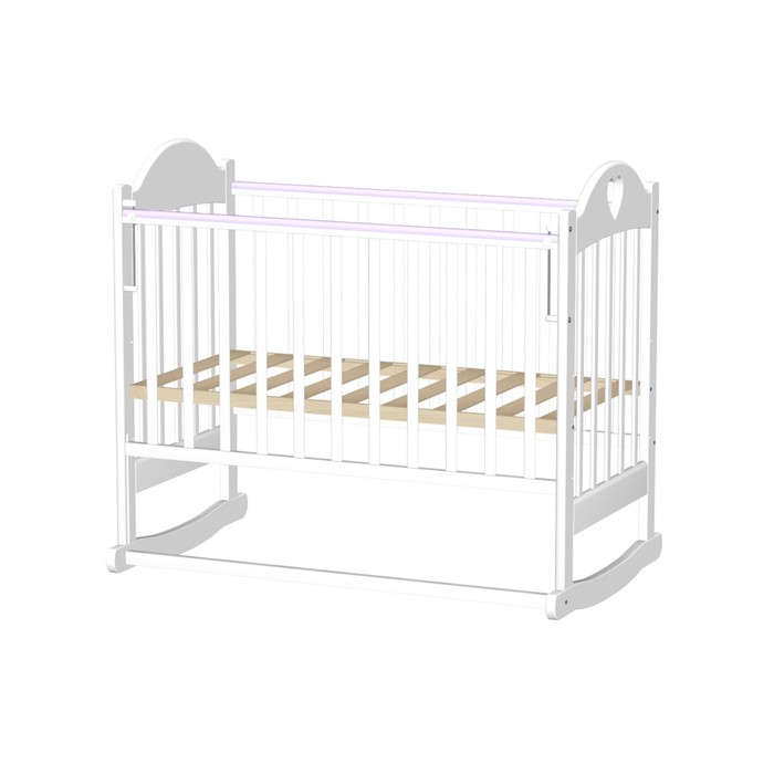 Кровать детская "Таисия 6" с сердцем, белая