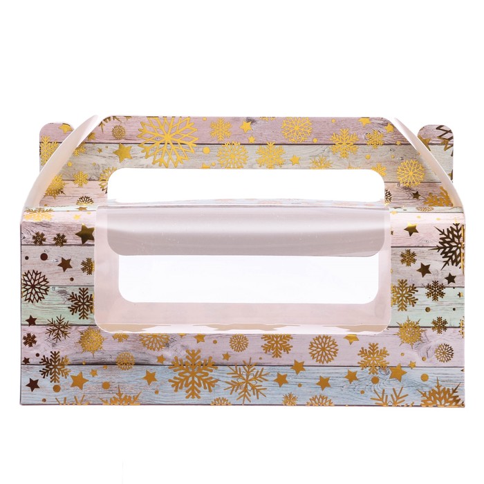 Коробочка для кексов «Вкусных моментов!», 24 х 16 х 10 см