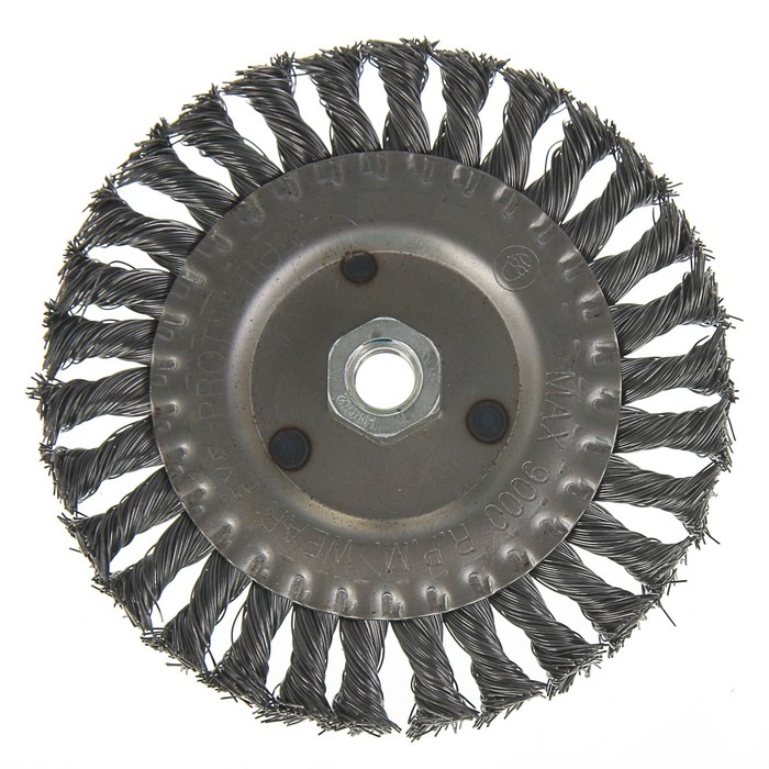 Щетка металлическая TUNDRA basic для УШМ крученая "плоская", М14, 150 мм