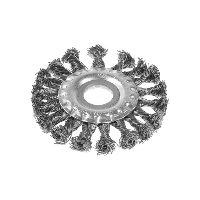 Щетка металлическая LOM для УШМ крученая "плоская", 22,2 мм, 100 мм