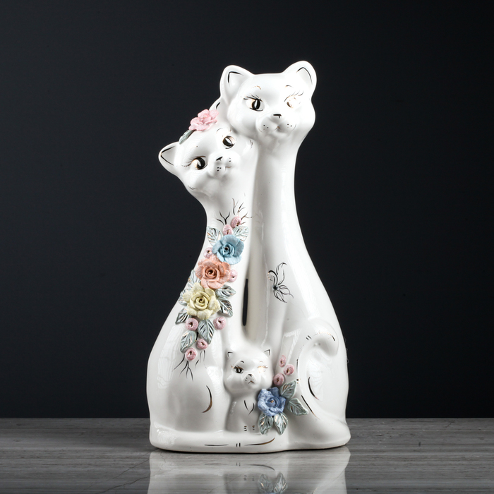 Копилка "Семья котов" лепка, большая