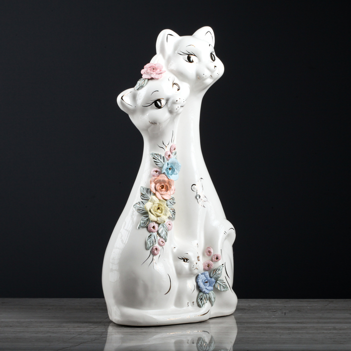 Копилка "Семья котов" лепка, большая