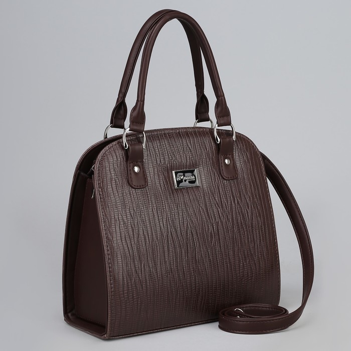 Сумка женская, отдел на молнии, наружный карман, цвет коричневый