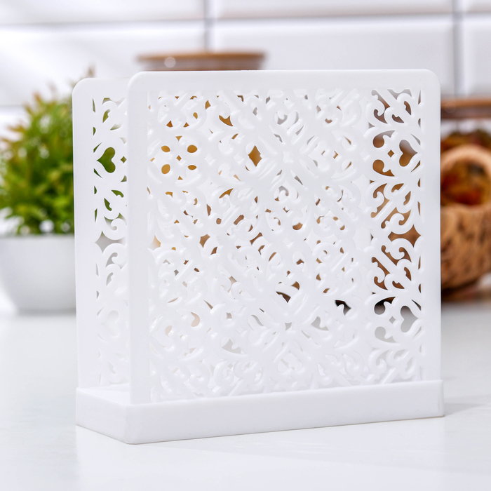 Салфетница "Узор" 15x6.5x15 см цвета МИКС