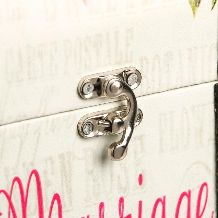 Шкатулка дерево под бутылку "Свадебная" 35х12х12 см