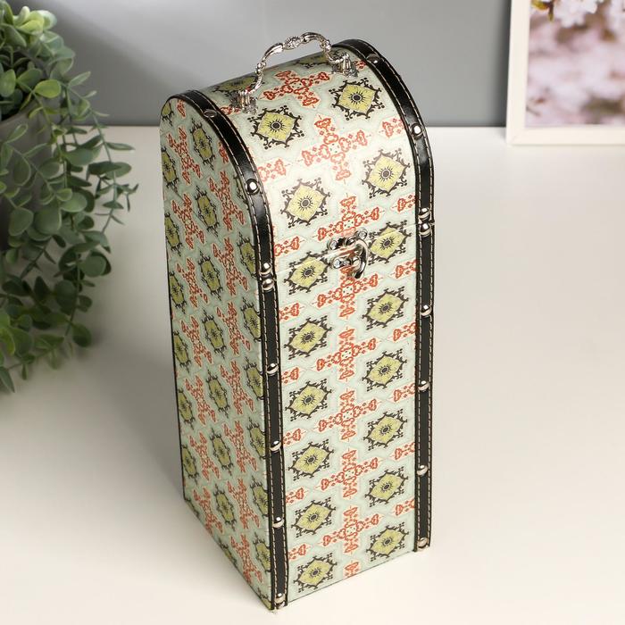 Шкатулка дерево под бутылку "Орнаменты" 35х12х12 см