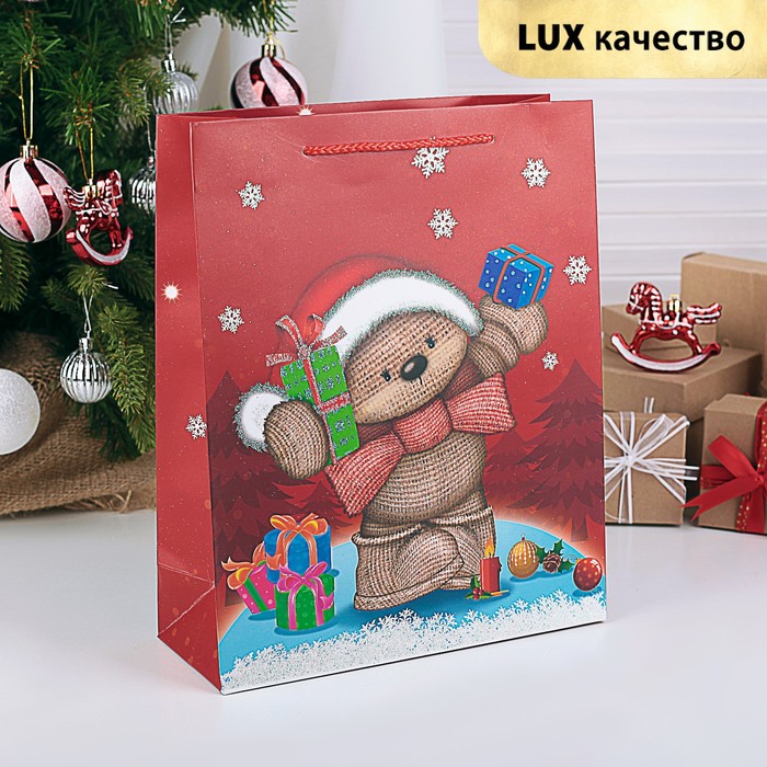 Пакет подарочный "Подарки для друзей", люкс, 31 х 12 х 42 см