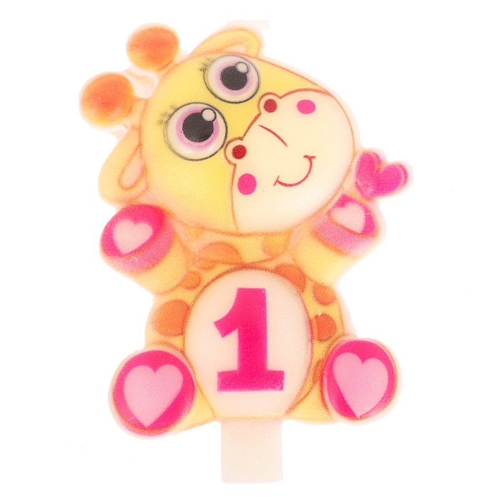 Свеча в торт цифра 1 &quot;Жираф&quot;