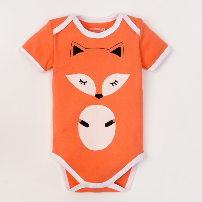 Боди детское "Лиса", рост 74-80 см, 9-12 мес (26 р-р), 100% хл, интерлок