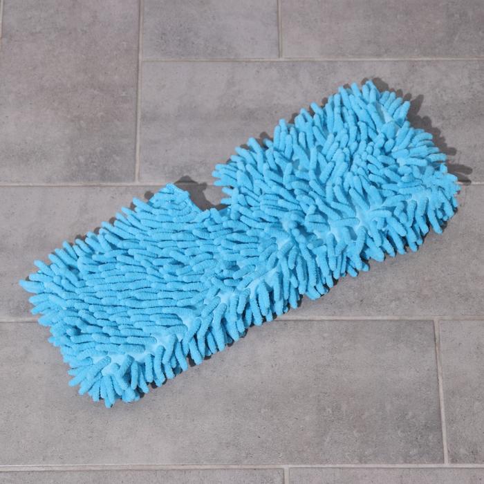 Насадка для плоской швабры, микрофибра 43х12 см двухстороняя