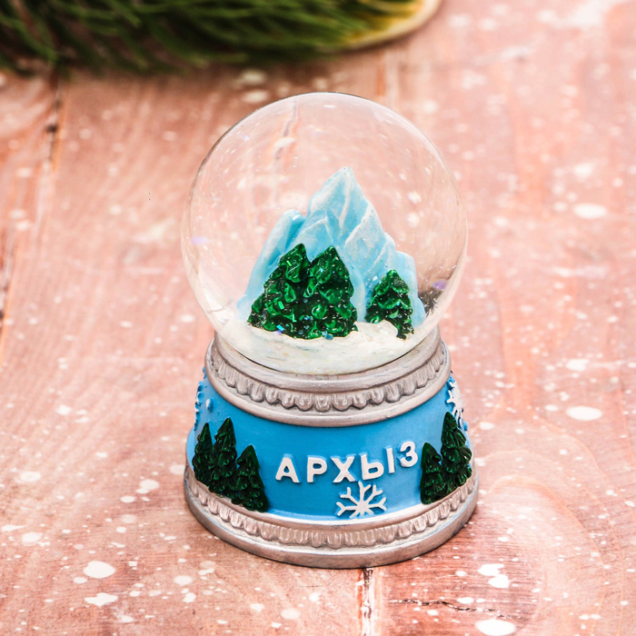 Сувенир снежный шар "Горы", 5 х 6,5 см