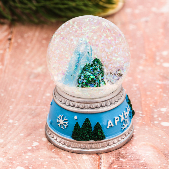 Сувенир снежный шар "Горы", 5 х 6,5 см