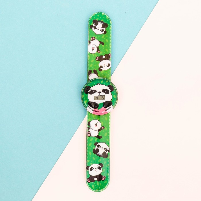 Часы наручные электронные "Панда" 22,5 х 4,5 см