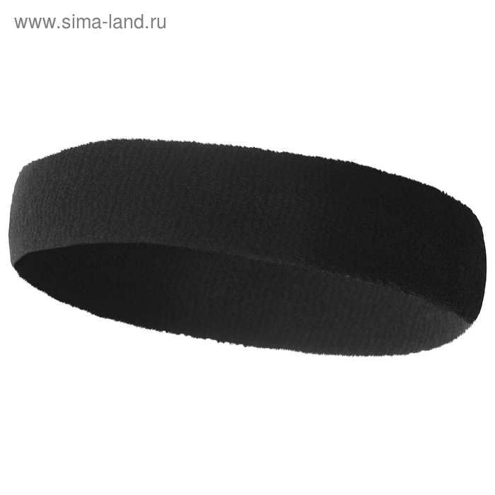 фото Спортивная повязка на голову 17 х 5,5 см, цвет чёрный